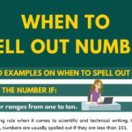 When To Spell Out Numbers In Writing Important Rules And Examples 7ESL